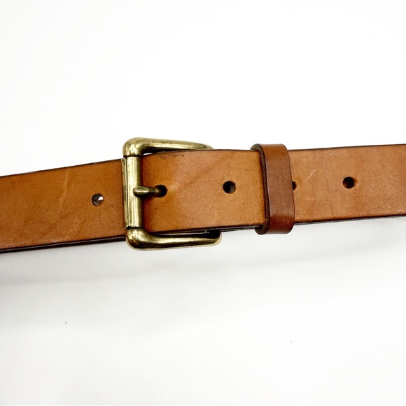 Gap Classic Brown Leather Belt With Square Brads Buckl, Size 32 - Picture 5 of 8